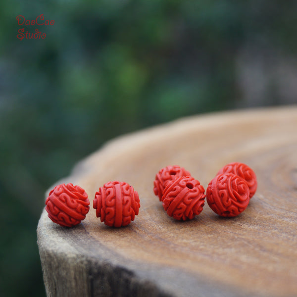 cinnabar beads