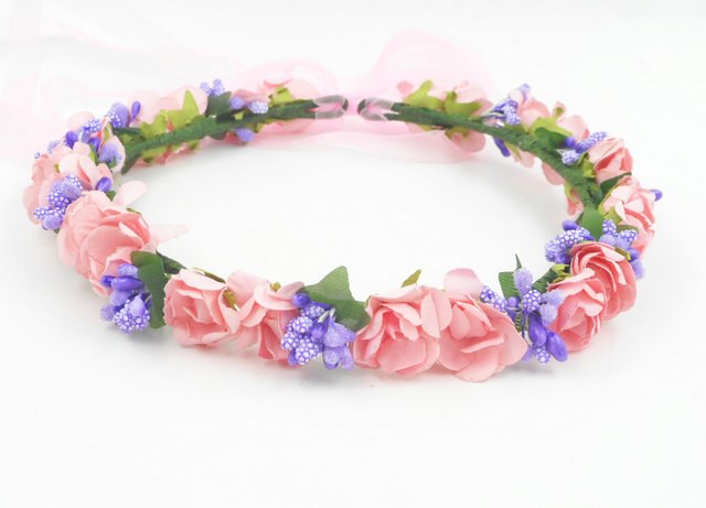 purple floral crown