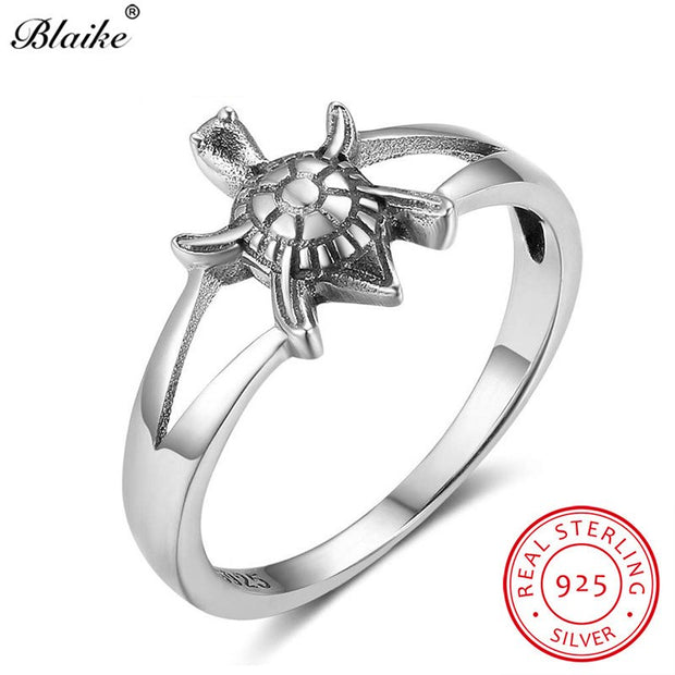 Real 925 Sterling Silver Turtle Rings 