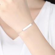 engraved silver bracelets for womens