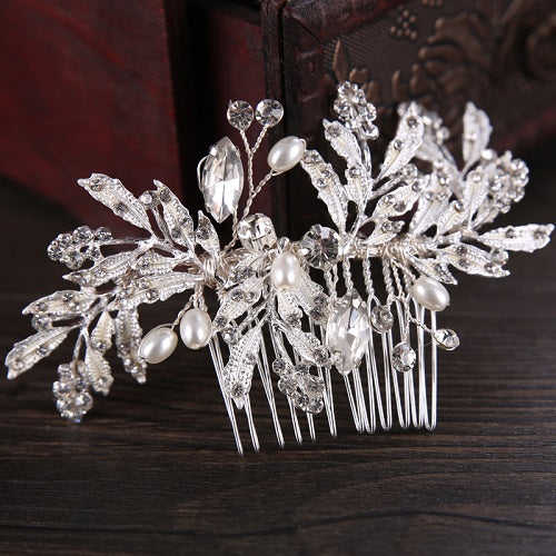 silver bridal hair accessories