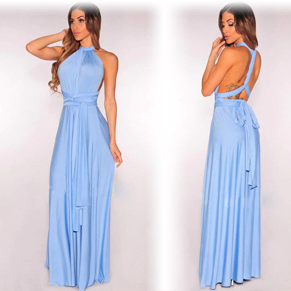 sky blue infinity dress