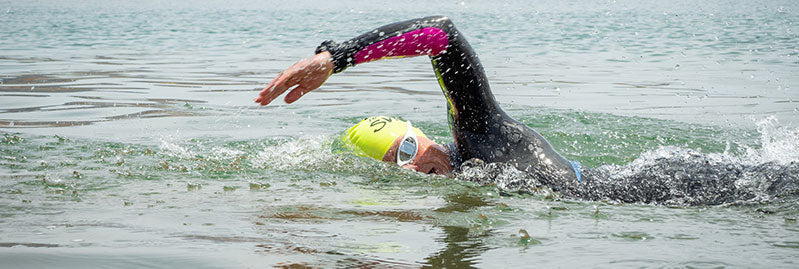 swimmer in helix wetsuit