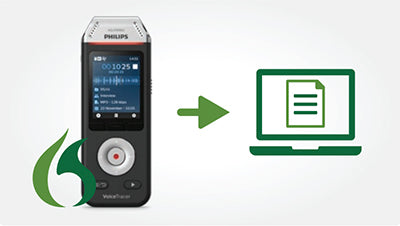 Philips DVT2805 VoiceTracer Speech Recognition Software eliminates the need to type up documents