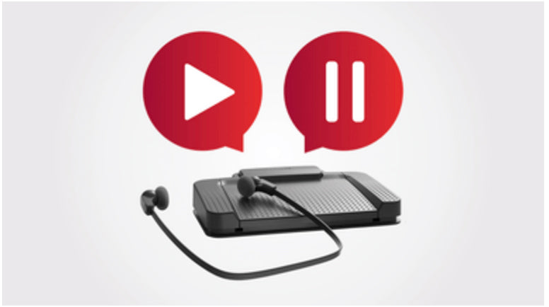 Philips SpeechExec Enterprise LFH7377 foot control for hands free transcription and playback