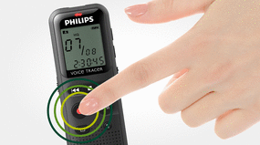 Philips DVT1150 Digital VoiceTracer one touch button operation for easy instant recording