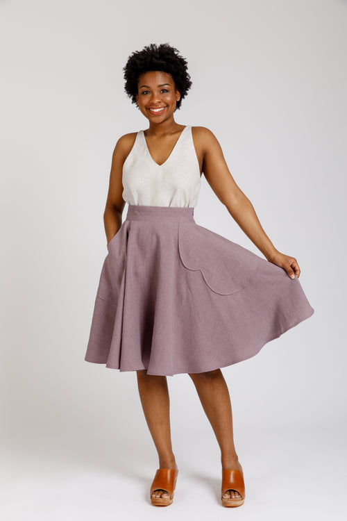 Make This Pocket Front Linen Wrap Skirt! | Collective Gen