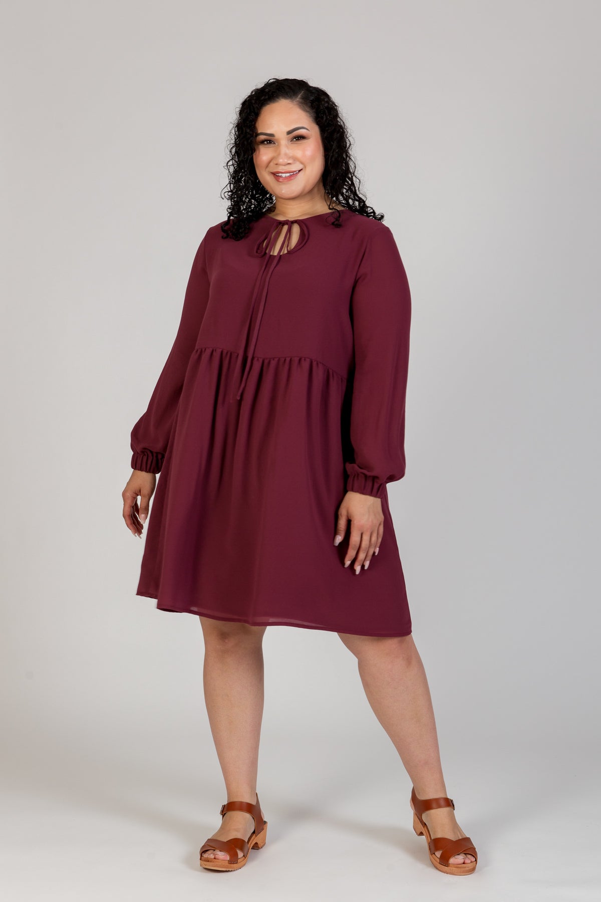 long sleeve curve dress