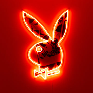 Playboy X Locomocean - Disco Bunny - Glass Neon Box Sign (Pre