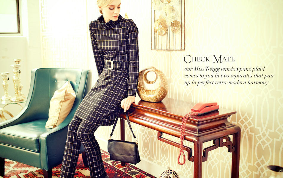 Miss Twigg windowpane check