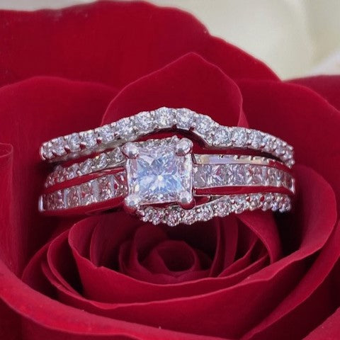 Interlocking Claddagh Ring with Ruby & Diamonds | Walker Metalsmiths