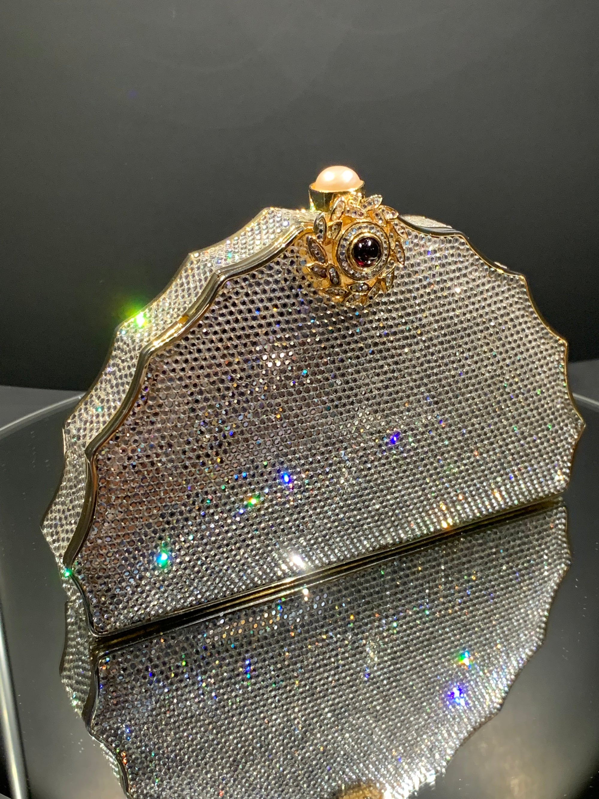 Judith Leiber Birdcage Crystal Minaudiere Rare Collectors Edition Bag