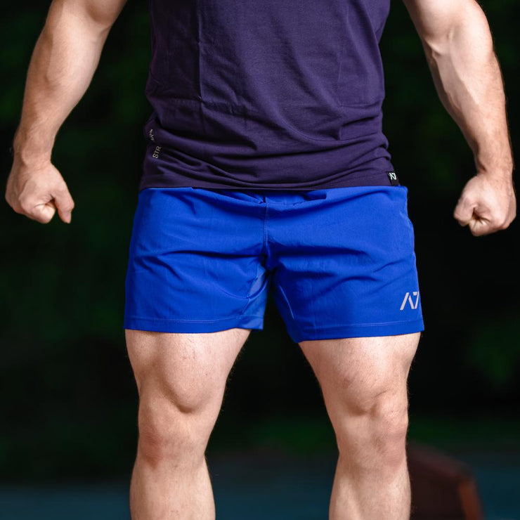 Men's Centre-stretch Squat Shorts - Royal | A7 UK Shipping to Europe