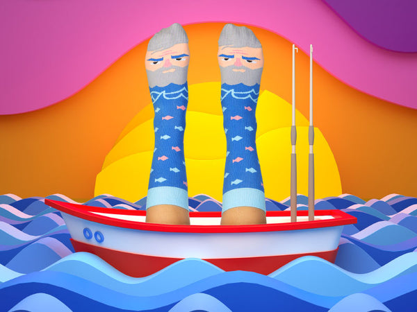 Character Illustration for Ernestoe Hemingway Socks