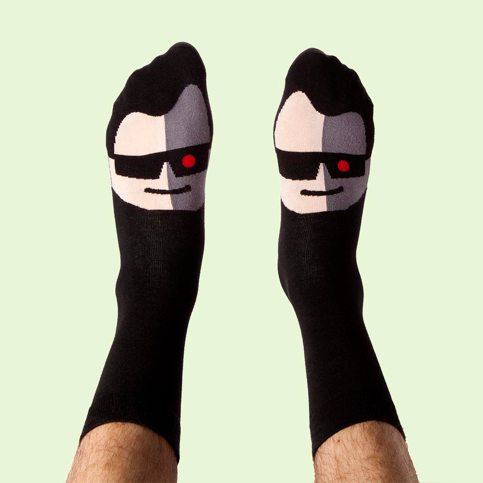 Funny socks for men -Toeminator 