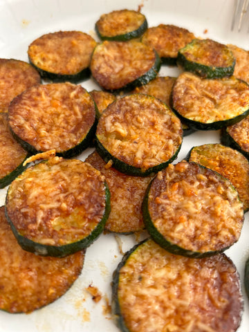 Parmesan Zucchini Rounds - Perfect Bite BBQ Bee Butt Honey Chipotle Seasoning, BBQ side dish