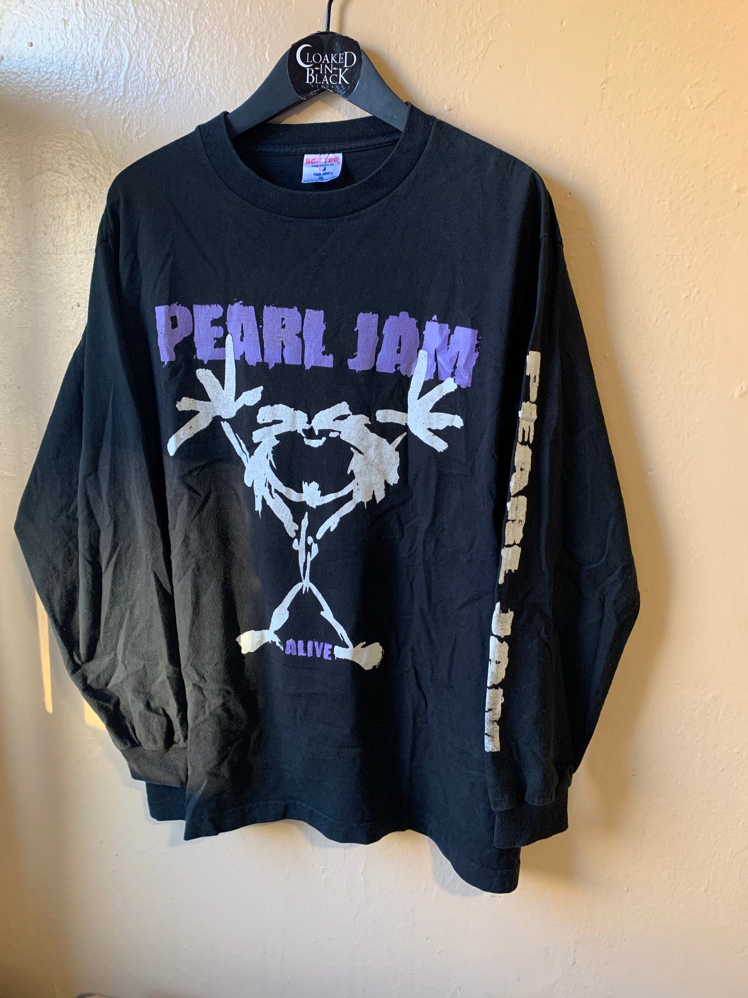 pearl jam alive ロンT パールジャム - Tシャツ/カットソー(七分/長袖)