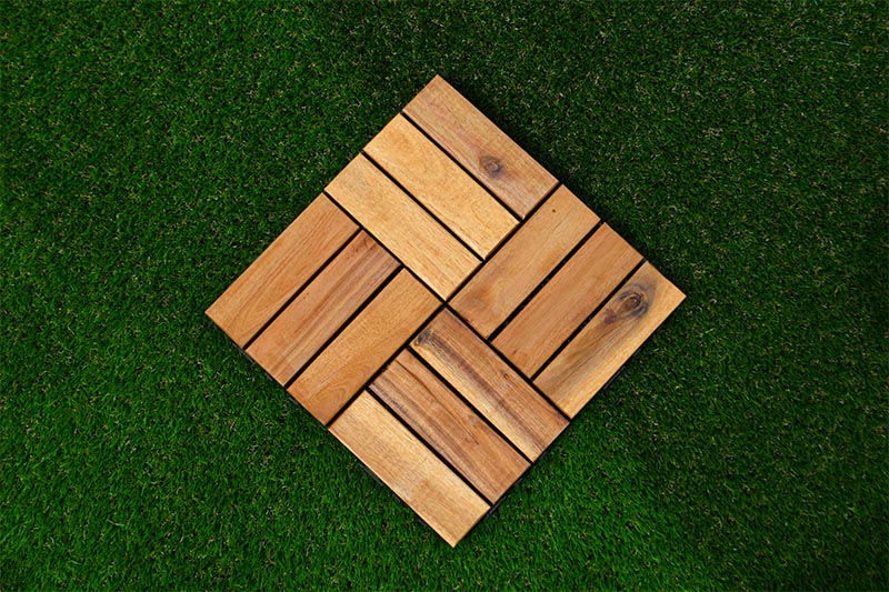 Easy-Lock Real Wood Deck Tiles (Parquet) - Grass Warehouse product image