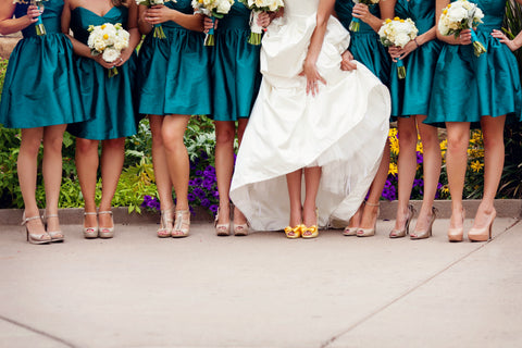 Yellow wedding shoes