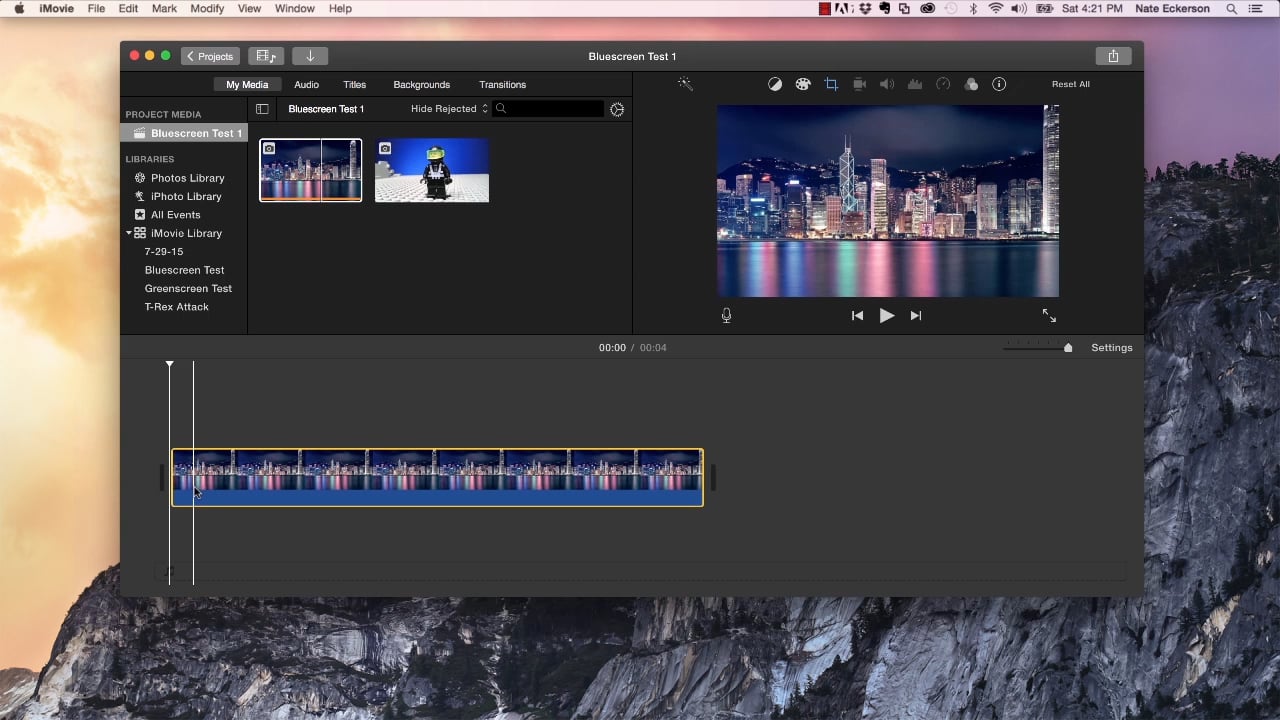 imovie chromakey