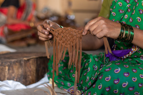 leather weaving