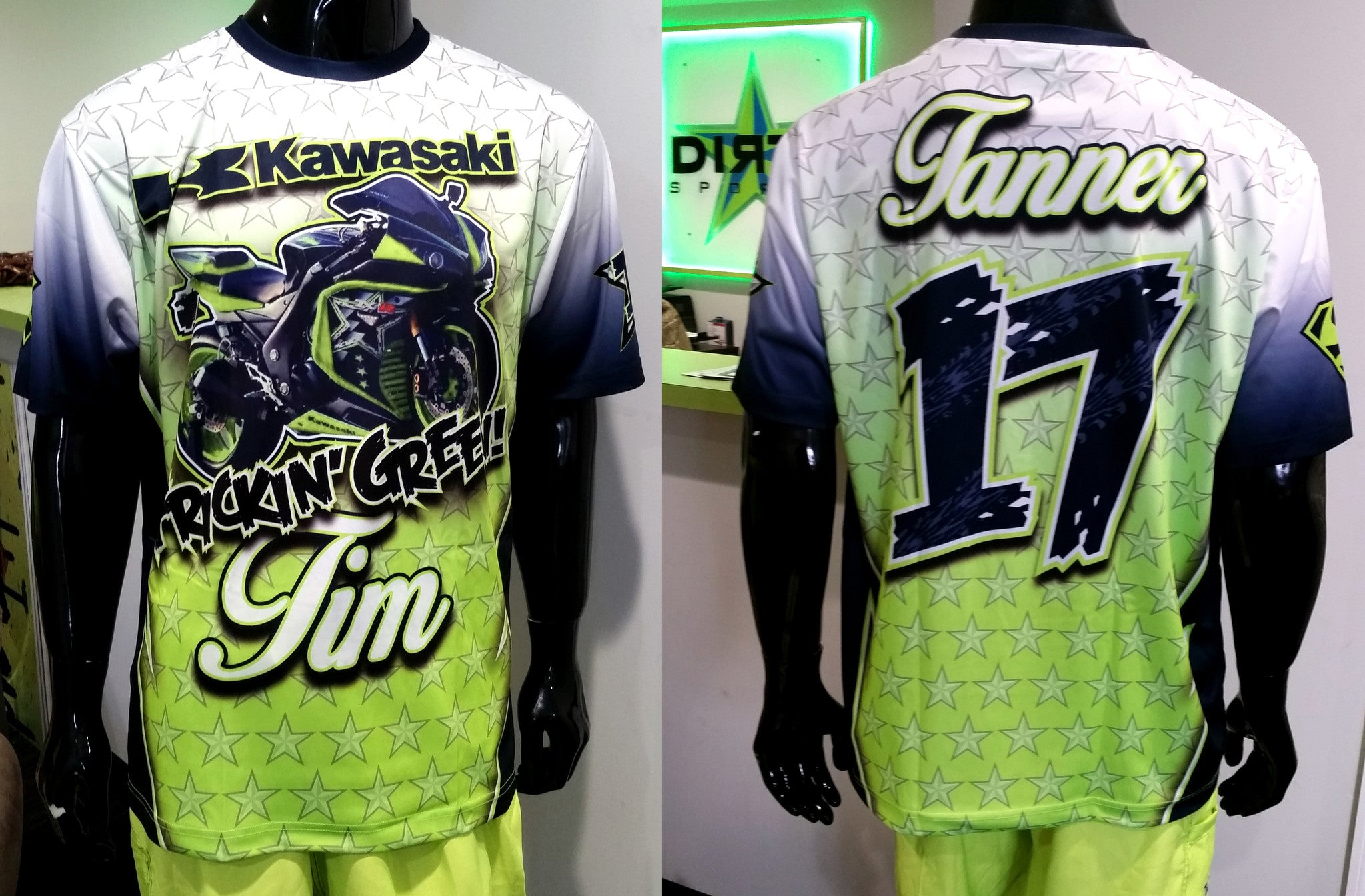 Kawasaki Frickin Green - Custom Full-Dye Jersey - Dirty Sports Wear