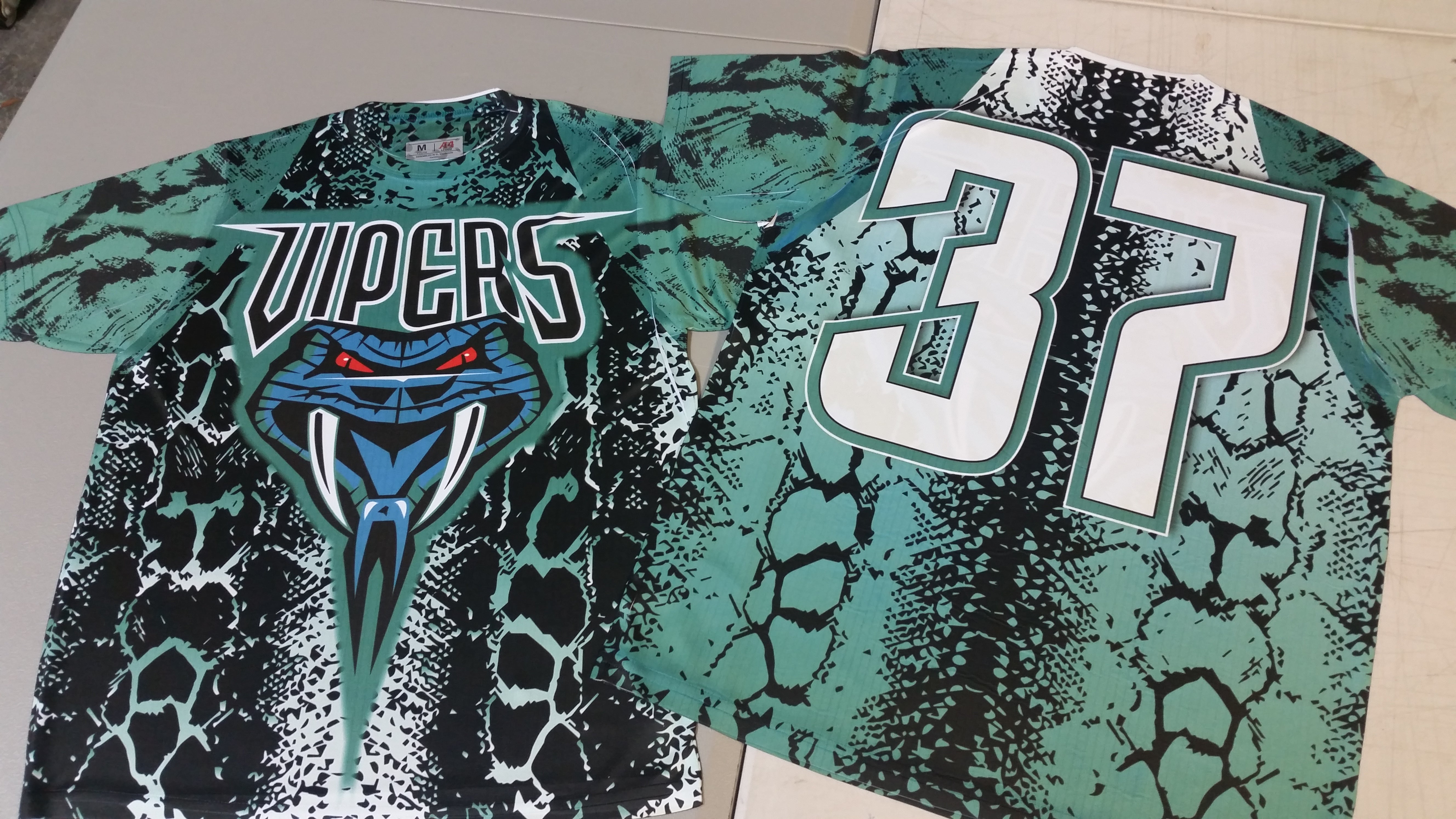 Vipers, Snakeskin - Custom Full-Dye Jersey - Dirty Sports Wear