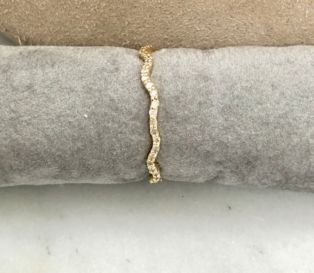 14k gold Squiggle Ring