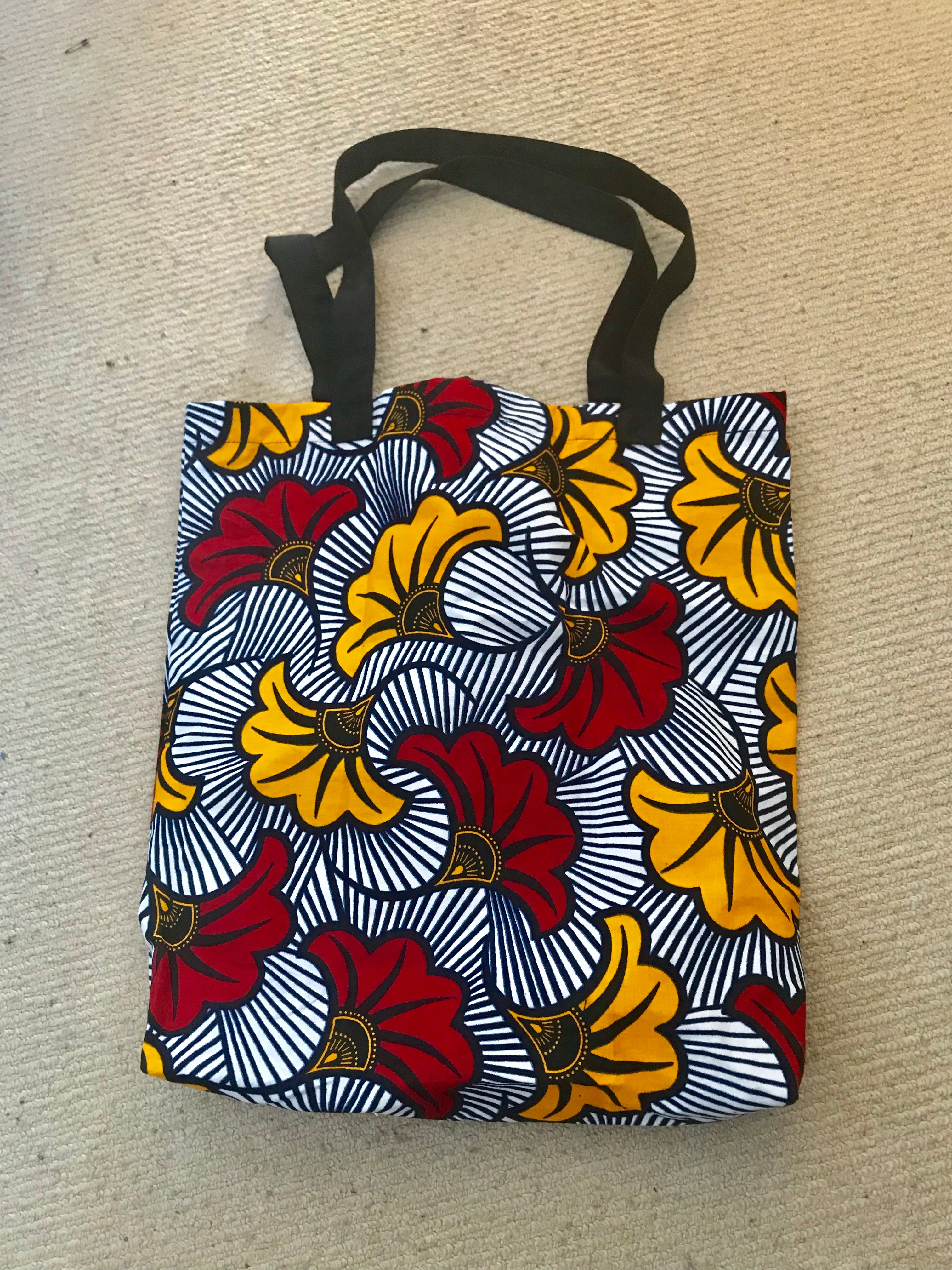 african print tote bags