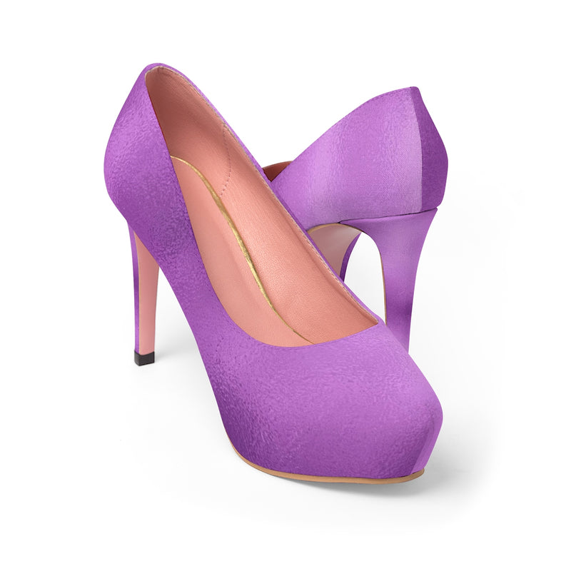 purple bottom heels