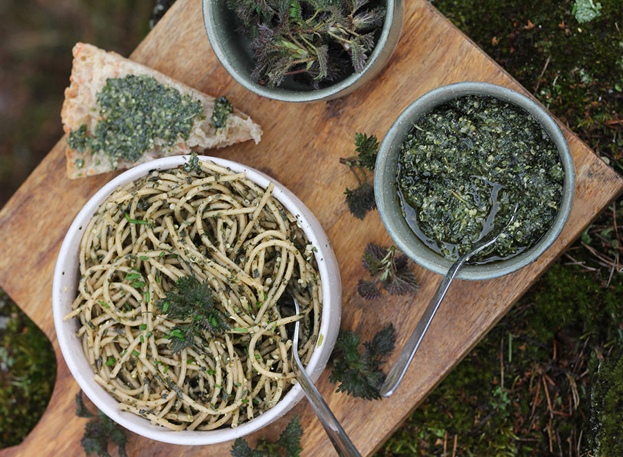 METTä nettle pesto with pasta