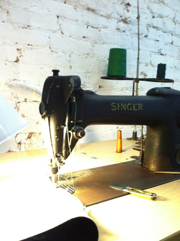 vintage industrial sewing machine