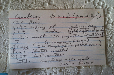 nancy's cranberry orange bread (from Jean Hodge)Aberdeen