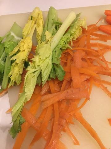 celery and carrot peeling vegetable scrap