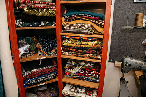 Image of fabrics waiting to be upcycled