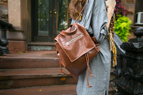 glaze coated canvas backpack by crystalyn kae