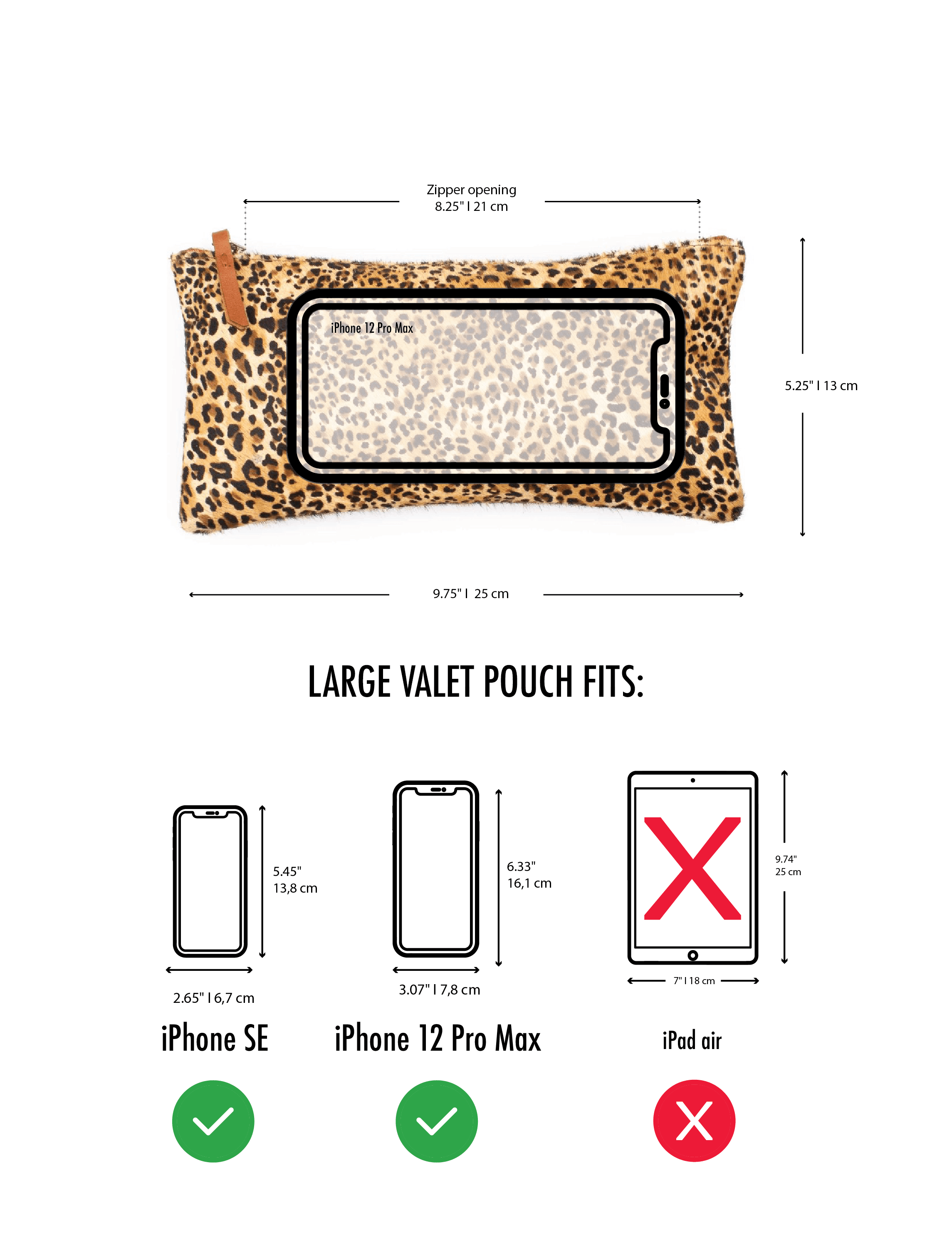 Large Valet pouch - Lapis Leopard
