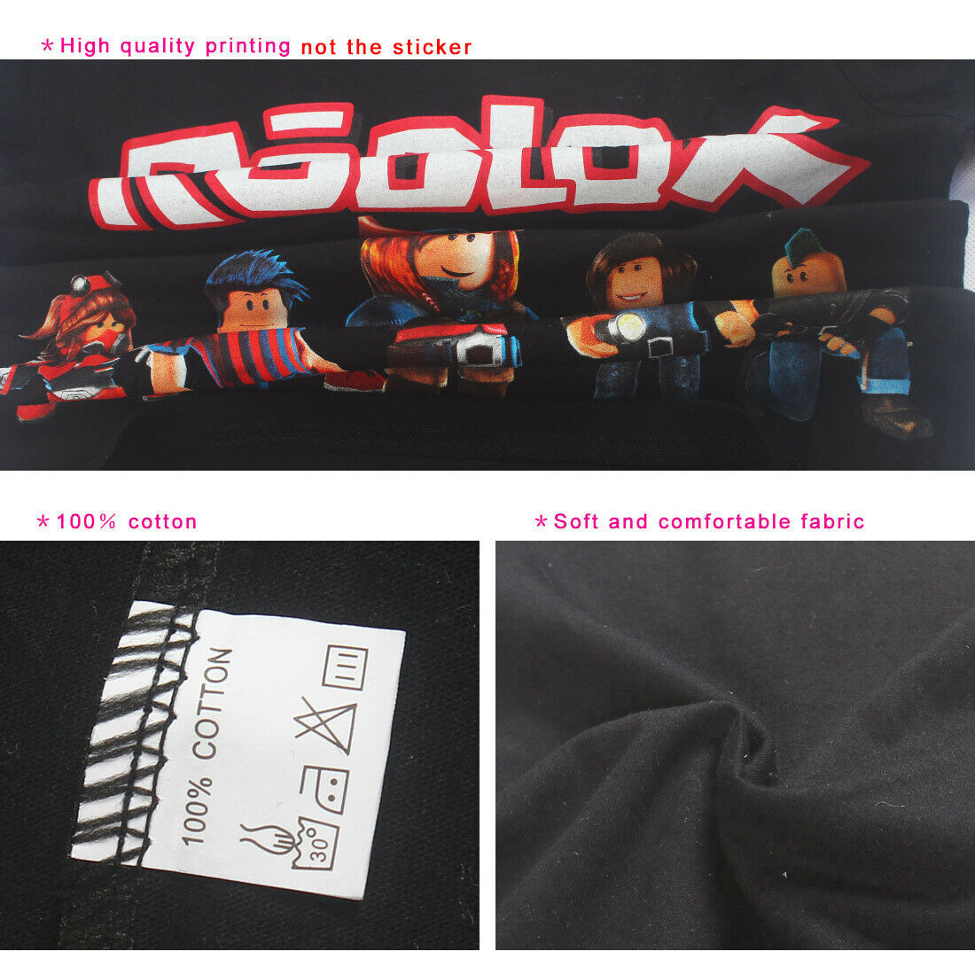 Roblox Cotton Fabric - ซอทไหน roblox boys039 105 155cm body height cotton t