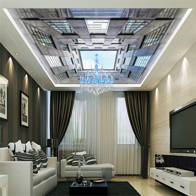 3d Building Photography Modern Ceiling Wallpaper Sticker Index Cove