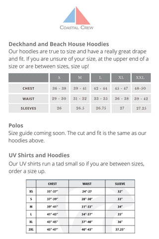 Sizing Chart – Seaside Apparel NL