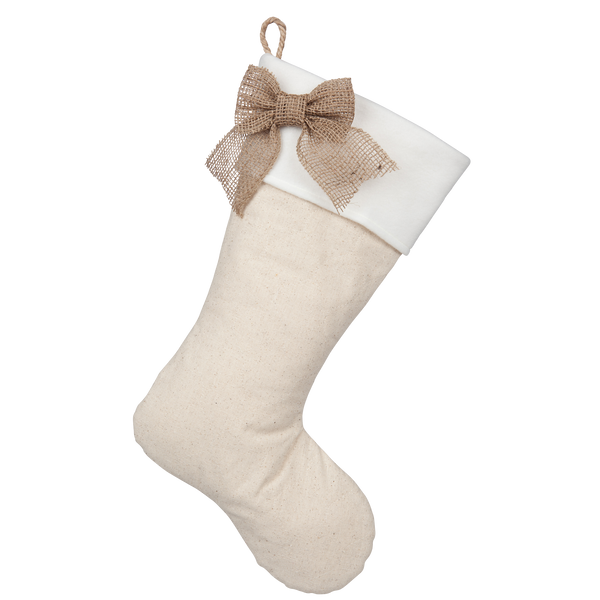Quilted Stockings With Burlap Bow Burlapbabe