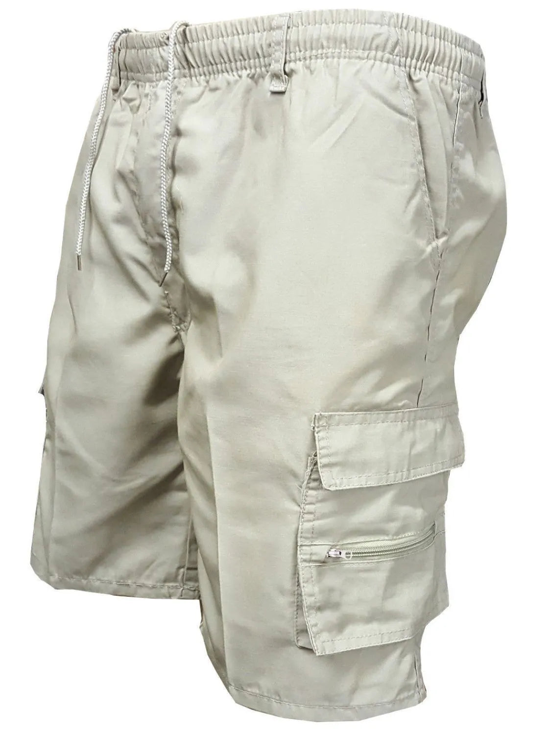 Castlebeard Men's Plus Size Drawstring Shorts with Cargo Pockets