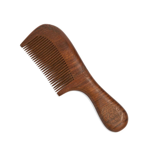 Wooden beard comb