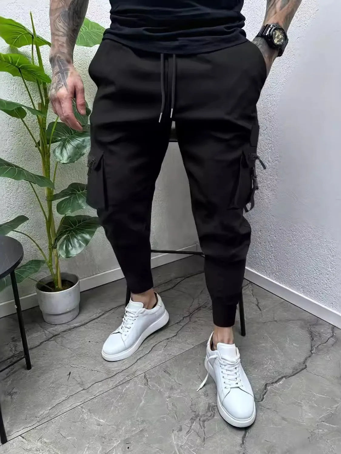 Castlebeard Men's Full Size Drawstring Pants with Pockets Plus Size