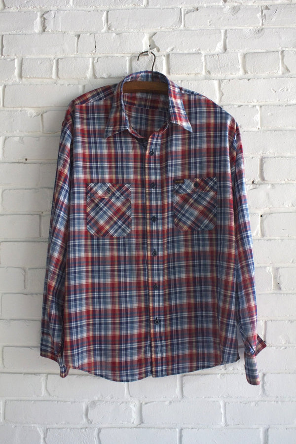 1970s Wrangler Plaid Shirt - Diamonds & Rust