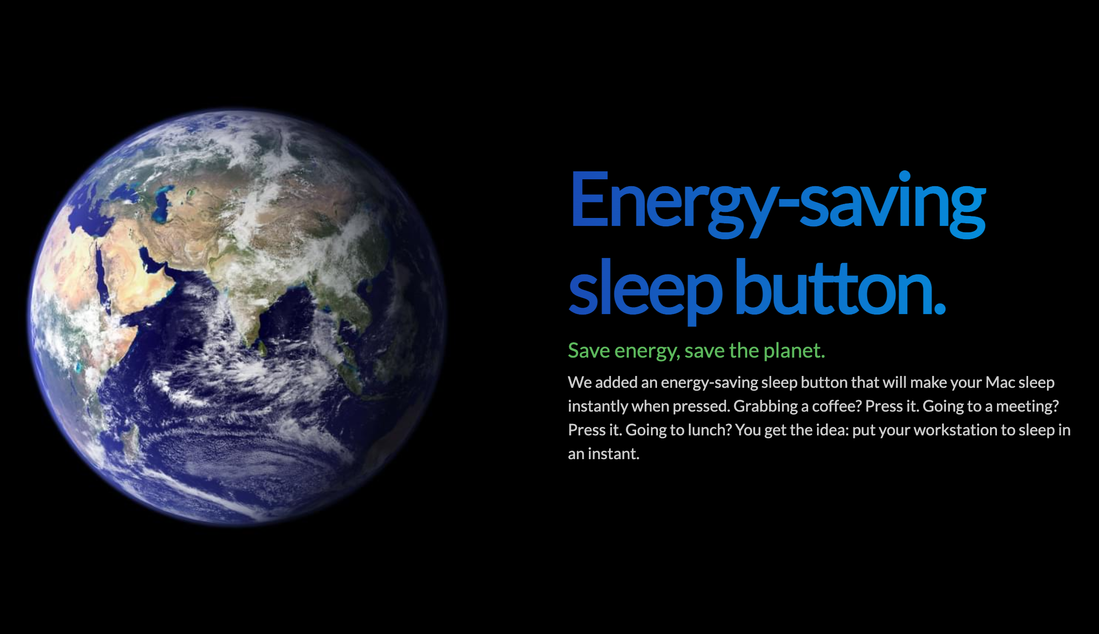 Energy-saving sleep button