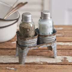 Wash bin salt and pepper shakers