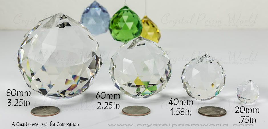 Clear Faceted Ball (xs sm med & large) Item #B4875 | Crystal Prism World