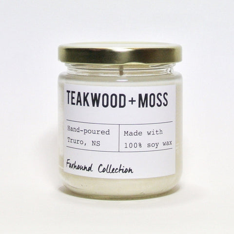 foxhound collection teakwood + moss soy candle