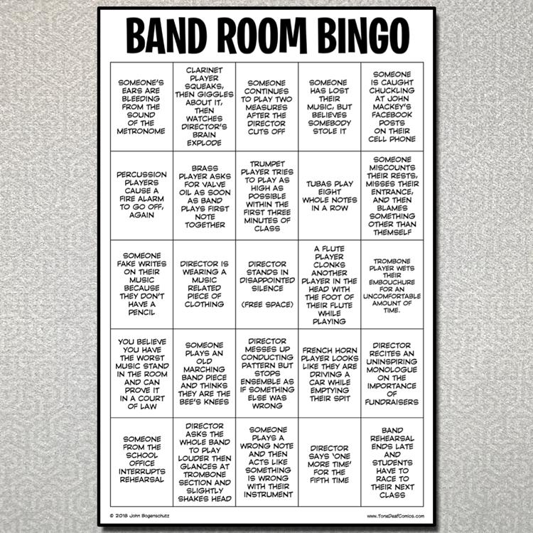 band class bingo